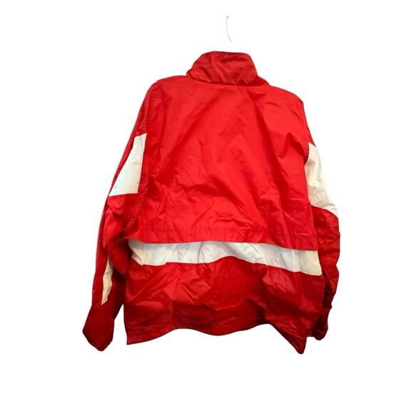 Vintage Men’s ASICS Full Zip Red White Windbreaker Jacket XL - Picture 10 of 10